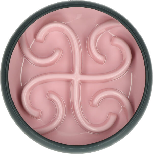 303236 Eat Slow Live Longer Tumble Feeder Grey