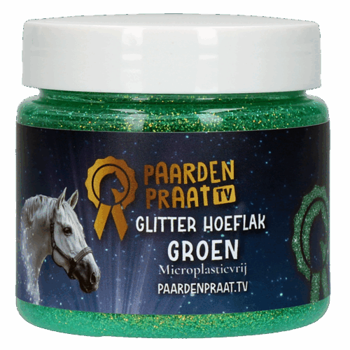 Paardenpraat TV Glitter Hoeflak Groen