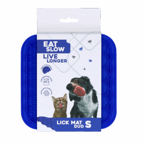 303359 Eat Slow Live Longer Lick Mat Duo S Blue