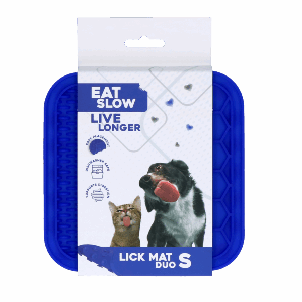 303359 Eat Slow Live Longer Lick Mat Duo S Blue