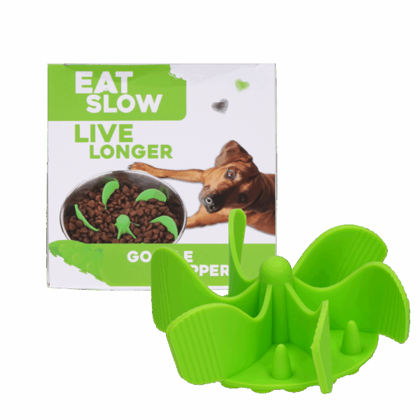 Eat Slow Live Longer Gobble Stopper M Green