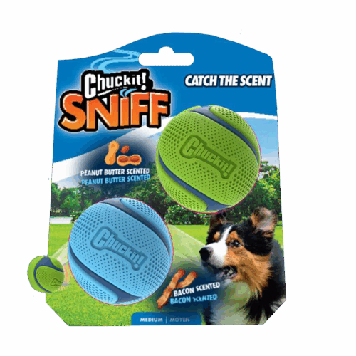 303923 Chuckit Sniff Fetch Ball Duo MD 2-pack