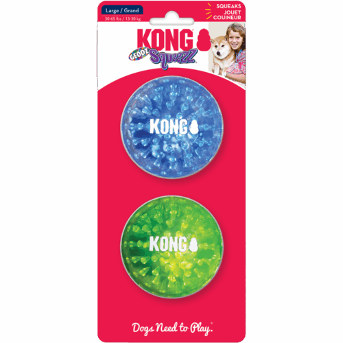 304155 KONG Squeezz® Geodz 2-pk Assorted Lg