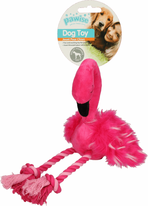 304338 Pawise Flamingo met poten van touw L