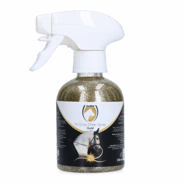 304520 Excellent Horse Hi Gloss Glitter Spray Gold 250 ml