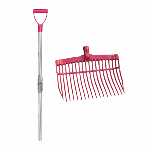 304526 Mestvork kunststof hot pink met alu. steel in a box