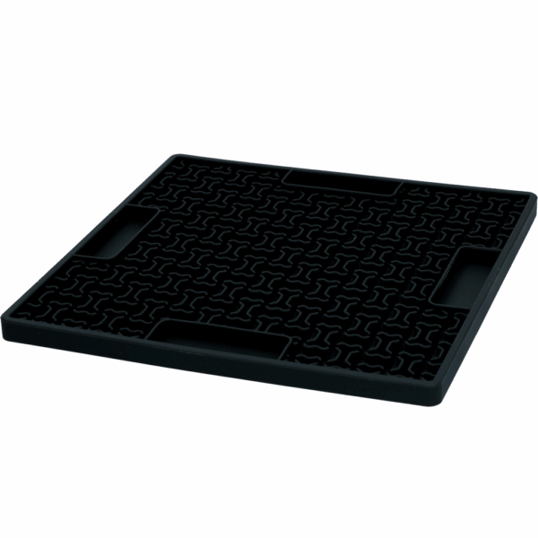 304578 Eat Slow Live Longer Lick Mat Bones Red