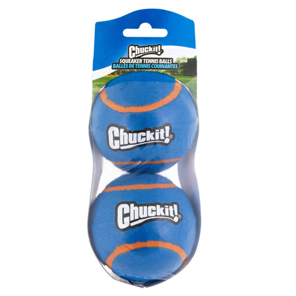 304585 Chuckit Squeaker tennis ball lg 2pk