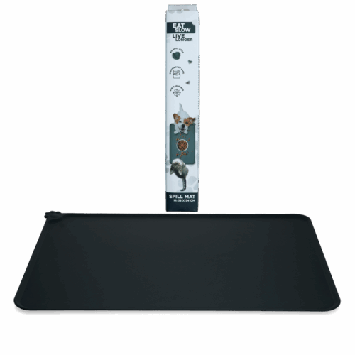 305369 Eat Slow Live Longer Lick Mat Spill Mat M Grey