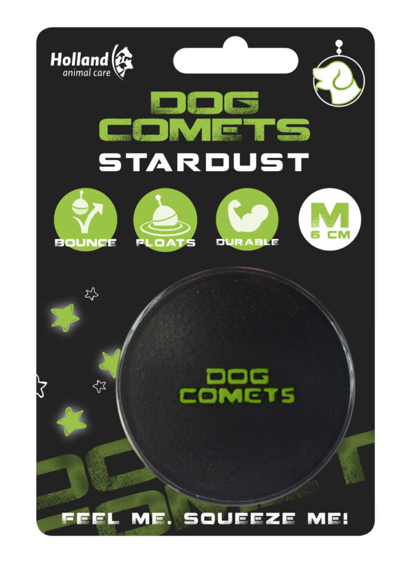 305382 Dog Comets Ball Stardust Zwart/Groen M