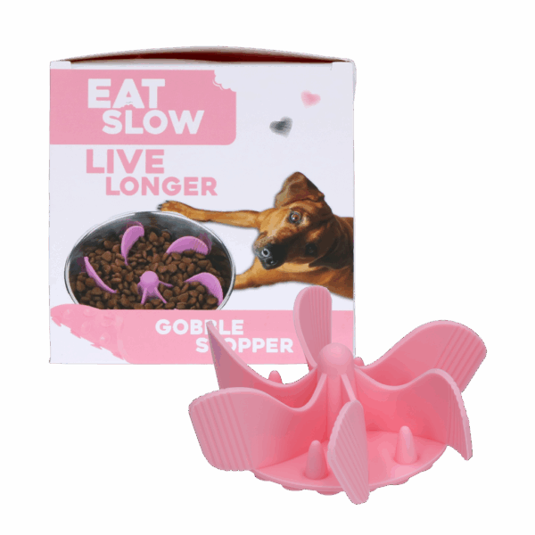305385 Eat Slow Live Longer Gobble Stopper M Pink