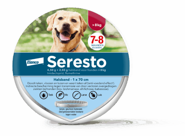 Seresto 1,25 g + 0,56 g vlooien-/tekenband hond tot 8 kg