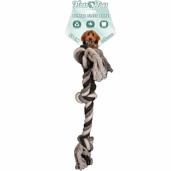 306170 Floss Toss Dental Rope 3 Knot 55 cm