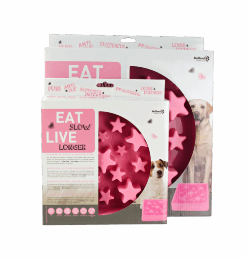 306802 Eat Slow Live Longer Star Pink S