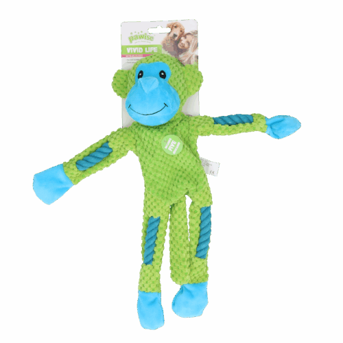 307027 Pawise Rope leg Monkey w/multi Squeaker