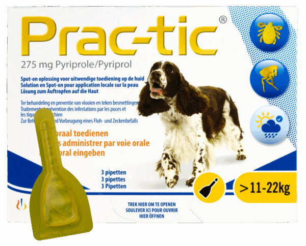 307071 Prac-Tic 275 mg Teek&Vlo (11-22 kg) 3 pipet