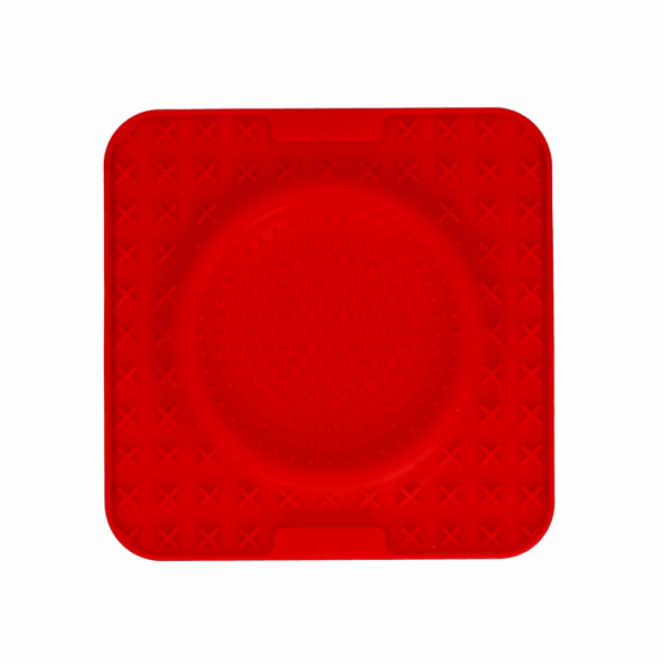 Eat Slow Live Longer Lick Mat Wave Red