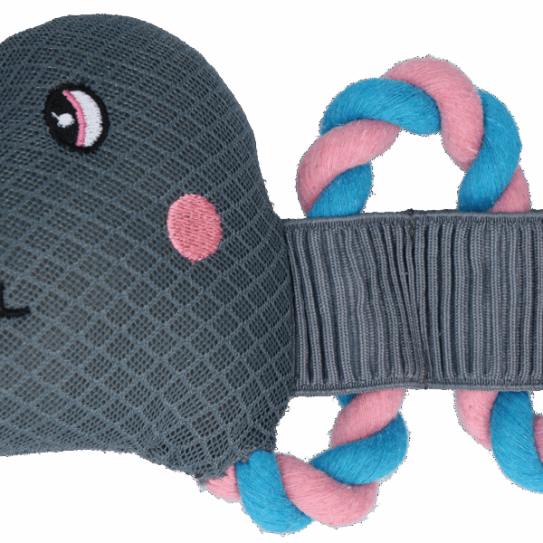 307333 CoolPets Pull me! Crocky rope (Flamingo)