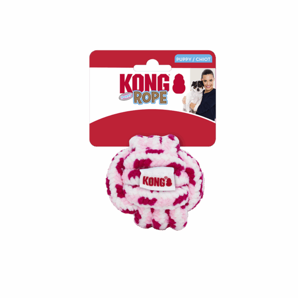 307575 KONG Rope Ball Puppy Assorted Lg