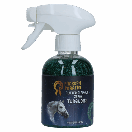 Paardenpraat Glitter Glamour Spray Turquoise