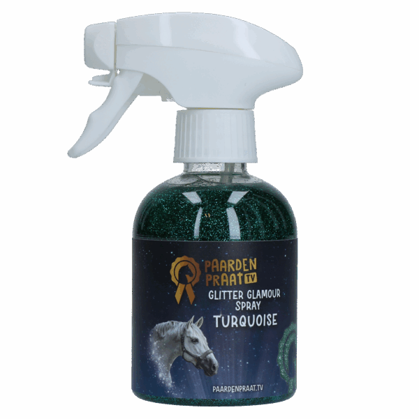 307753 Paardenpraat Glitter Glamour Spray Turquoise