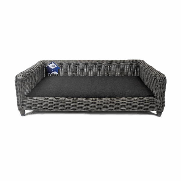 307791 Let's Sleep Cozy Basket Rieten Hondenmand L Antraciet