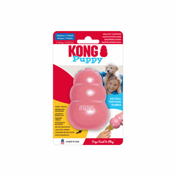 KONG Puppy M 8,6 cm Blauw of Roze