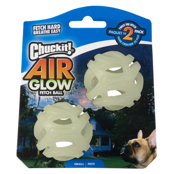 308179 Chuckit Max glow air fetch ball S 2pk