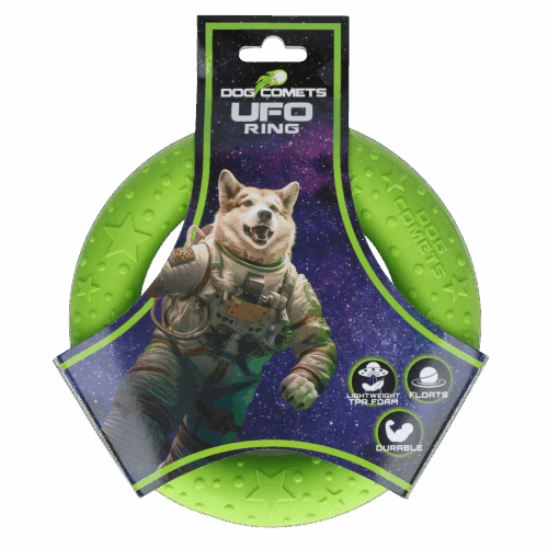 308664 Dog Comets UFO Ring Green