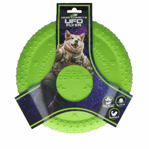 308685 Dog Comets UFO Flyer Green
