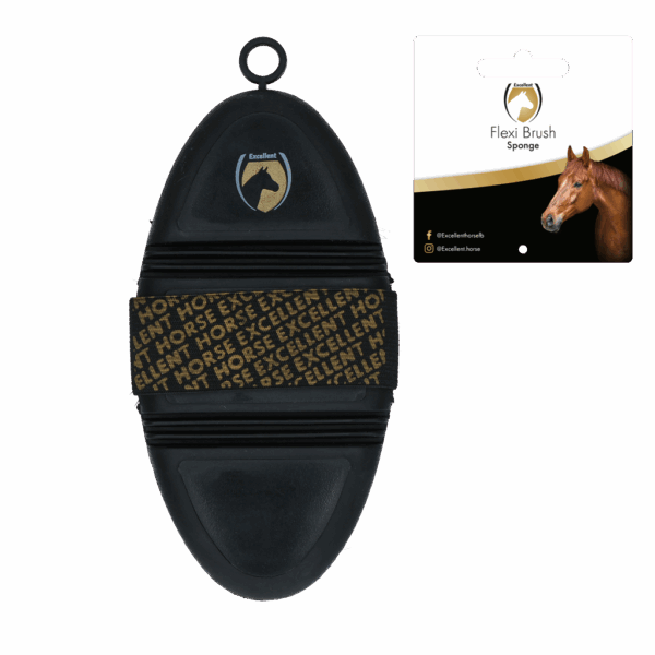 Excellent Horse Flexi Brush Sponge Black   