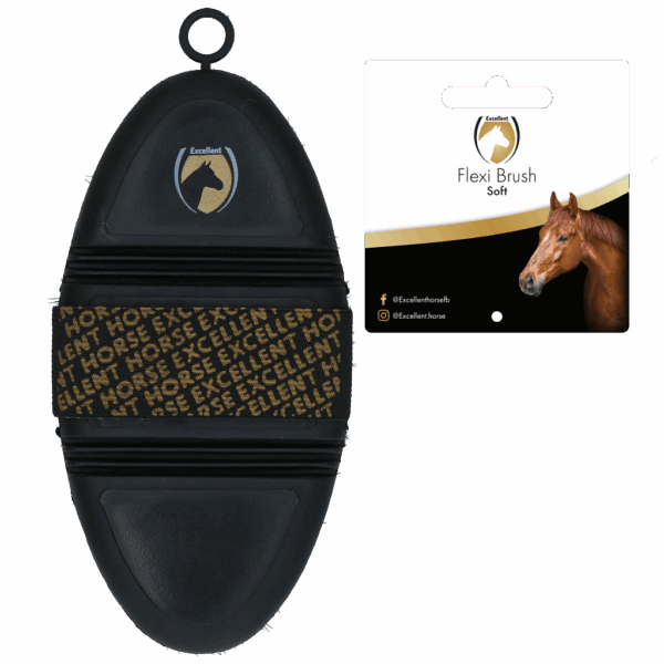 308799 Excellent Horse Flexi Brush Soft Black