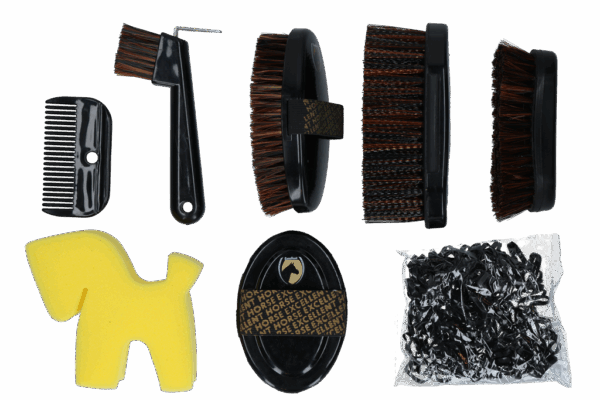 308800 Excellent Horse Grooming Set Junior Black