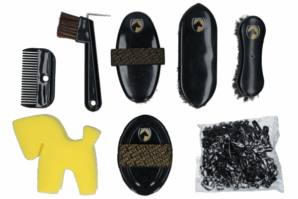 308803 Excellent Horse Grooming Set Junior Black