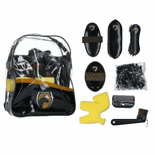 308807 Excellent Horse Grooming Set Junior Black