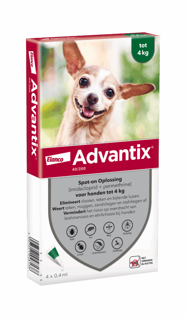 85568 Advantix 40/200 Hond (1,5 tot 4kg) 4P