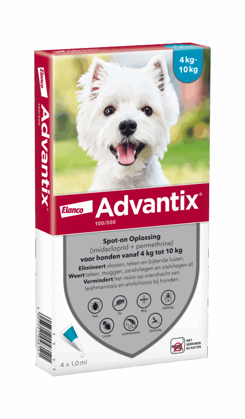 Advantix 100/500 Hond (4 tot 10kg) 4P
