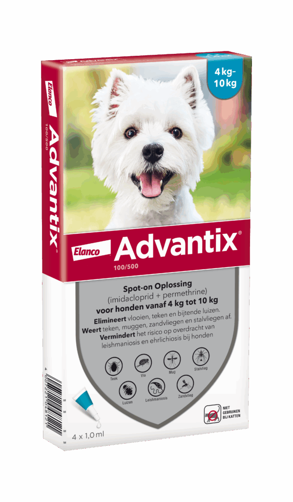Advantix 100/500 Hond (4 tot 10kg) 4P