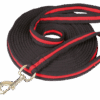 Longeerlijn soft zwart/rood 8 meter